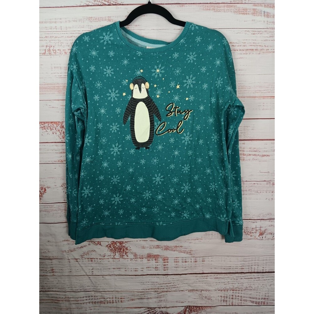 Secret Treasures Pajama Top Women's Small Stay Cool Long Sleeve